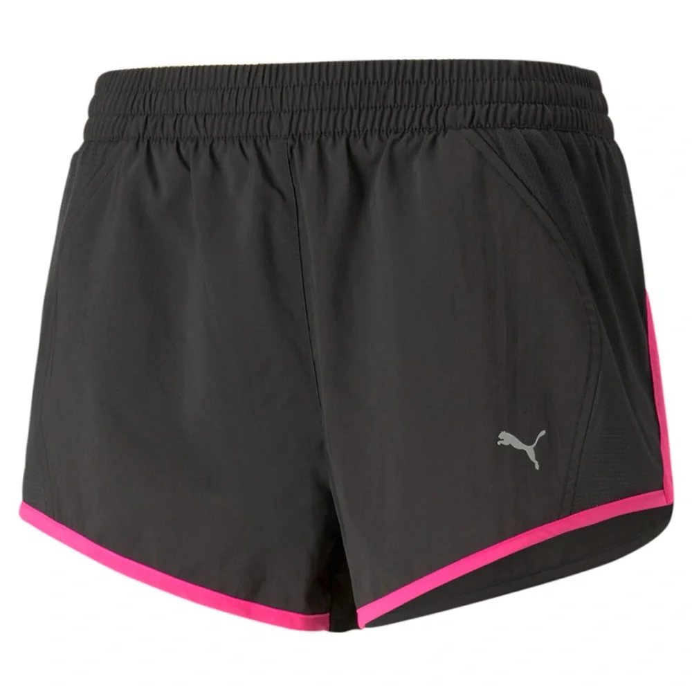 Puma XL Women's Run Favorite Velocity 3-Inch Shorts Black and Pink NWT